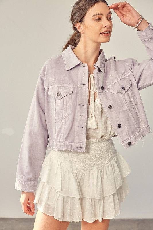 Color Denim Jacket us.meeeshop - Coats & Jackets