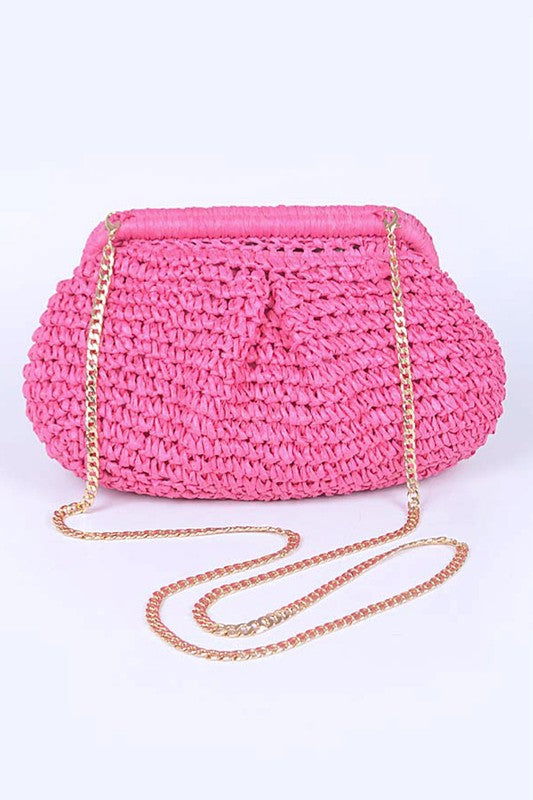 Color Straw Crossbody Bag us.meeeshop - 