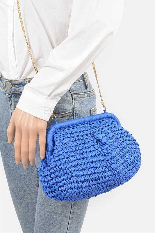 Color Straw Crossbody Bag us.meeeshop - 