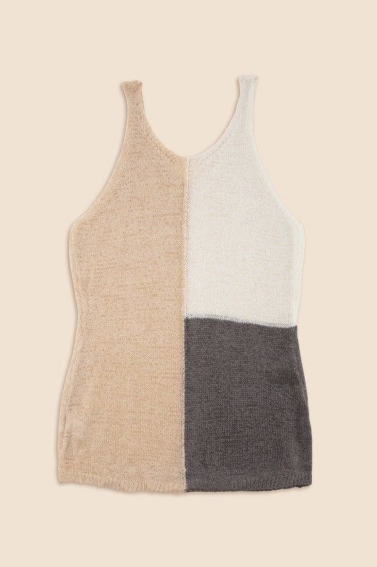 Color blocked cami top us.meeeshop - 