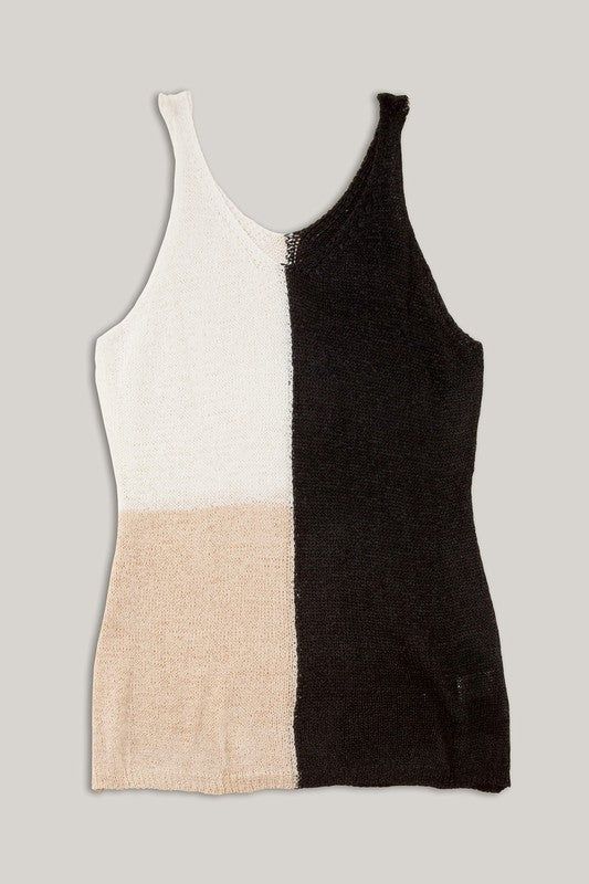 Color blocked cami top us.meeeshop - 