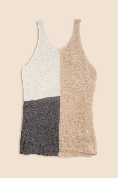 Color blocked cami top us.meeeshop - 