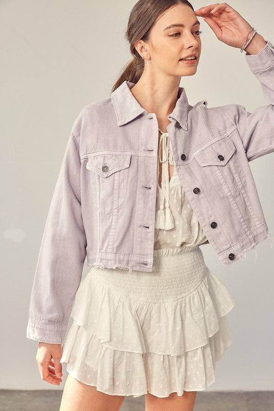 Color Denim Jacket - us.meeeshop