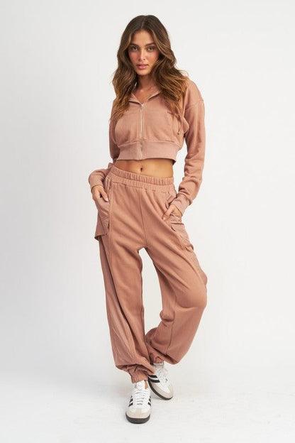 Contrasted Cargo Jogger Pants - us.meeeshop