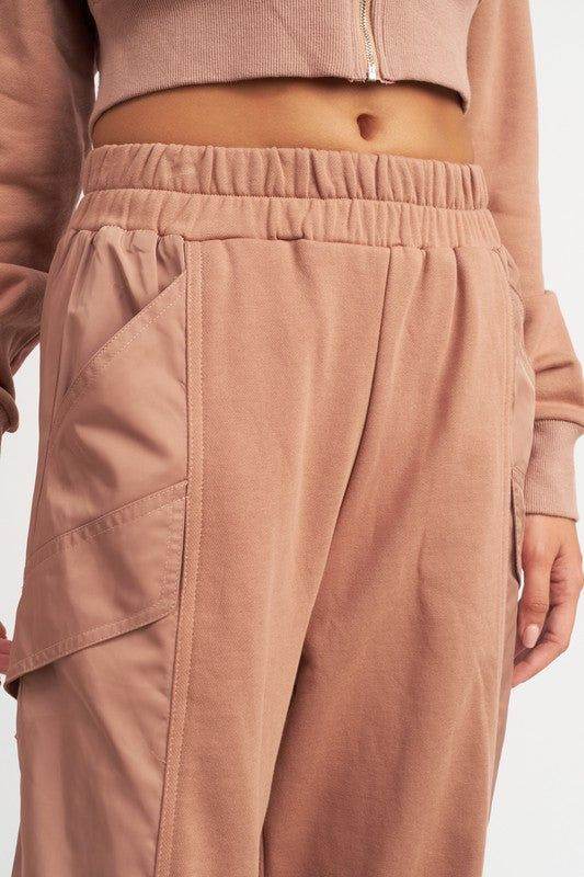 Contrasted Cargo Jogger Pants - us.meeeshop