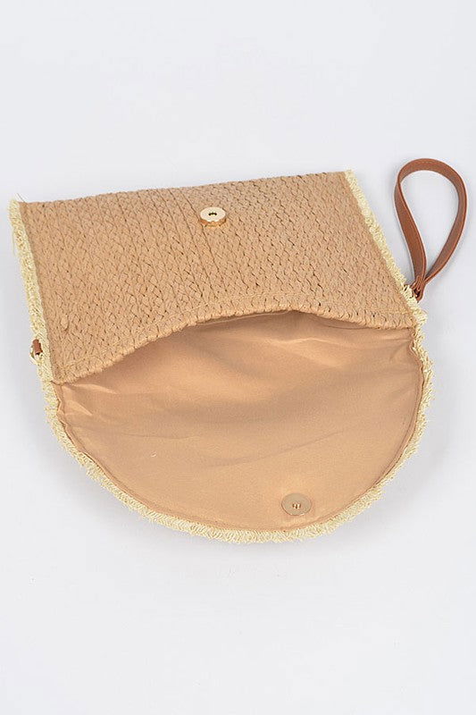 Convertible Straw Clutch Swing Bag - us.meeeshop