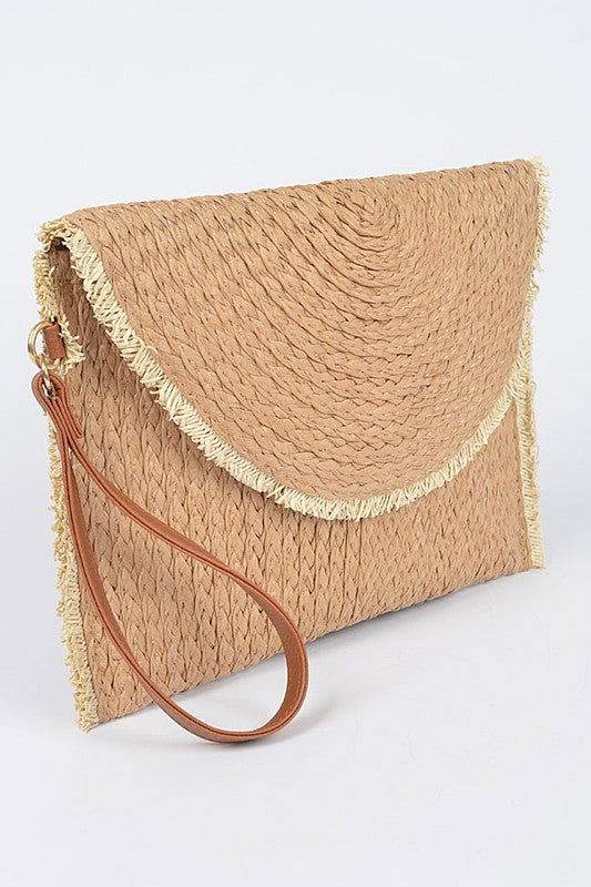 Convertible Straw Clutch Swing Bag - us.meeeshop