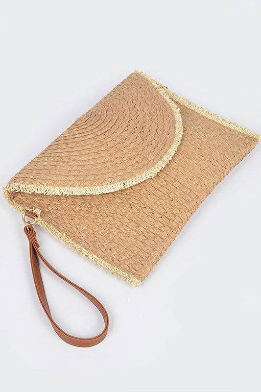 Convertible Straw Clutch Swing Bag - us.meeeshop