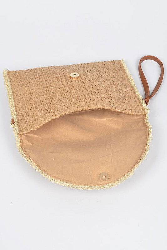 Convertible Straw Clutch Swing Bag - us.meeeshop