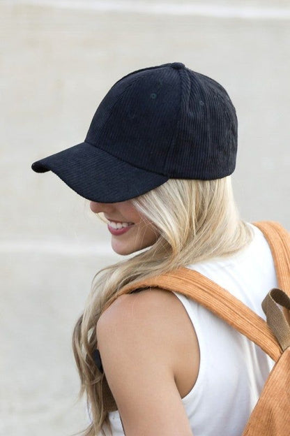 Corduroy Boyfriend Ball Cap us.meeeshop - 