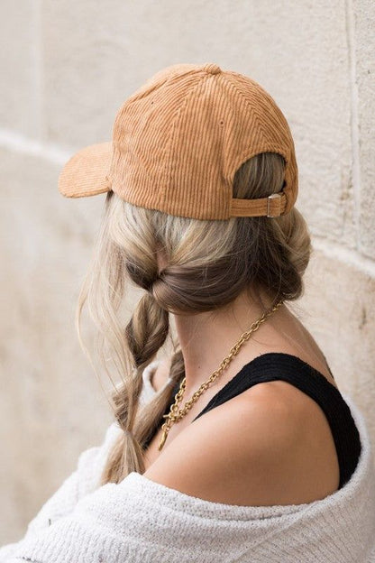 Corduroy Boyfriend Ball Cap us.meeeshop - 