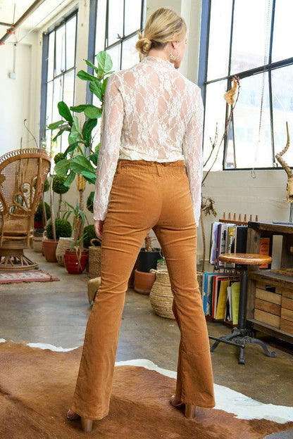 Corduroy Flare Pants us.meeeshop - 