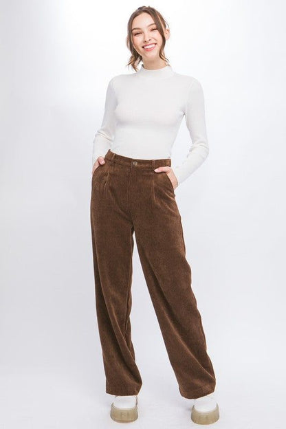 Corduroy Trouser Pants us.meeeshop - 