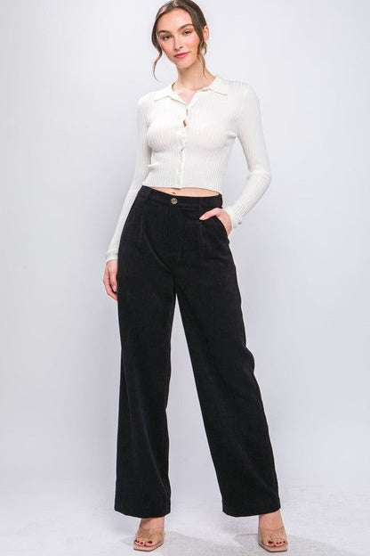 Corduroy Trouser Pants us.meeeshop - 