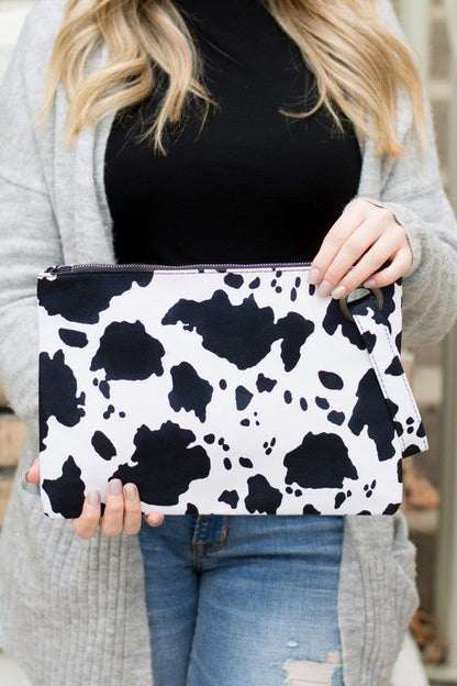 Cow Print Oversized Everyday Clutch us.meeeshop - 