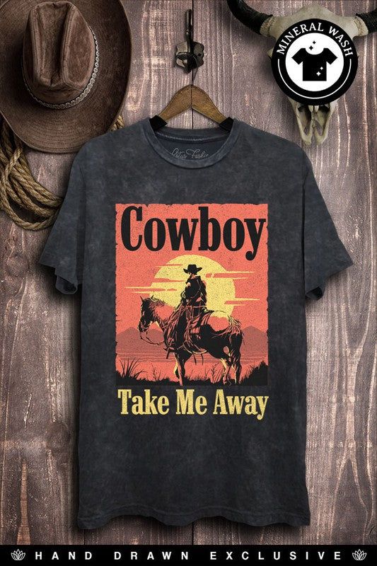 Cowboy Take Me Away Graphic Top us.meeeshop - Shirts & Tops