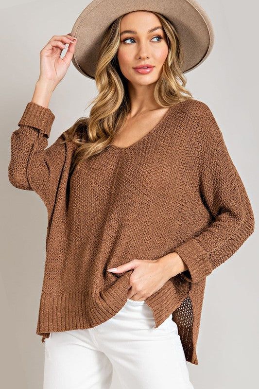 Crew Neck Knit Sweater us.meeeshop - 