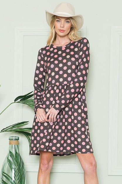 Cross Back Polka Dot Dress with Pockets us.meeeshop - Dresses