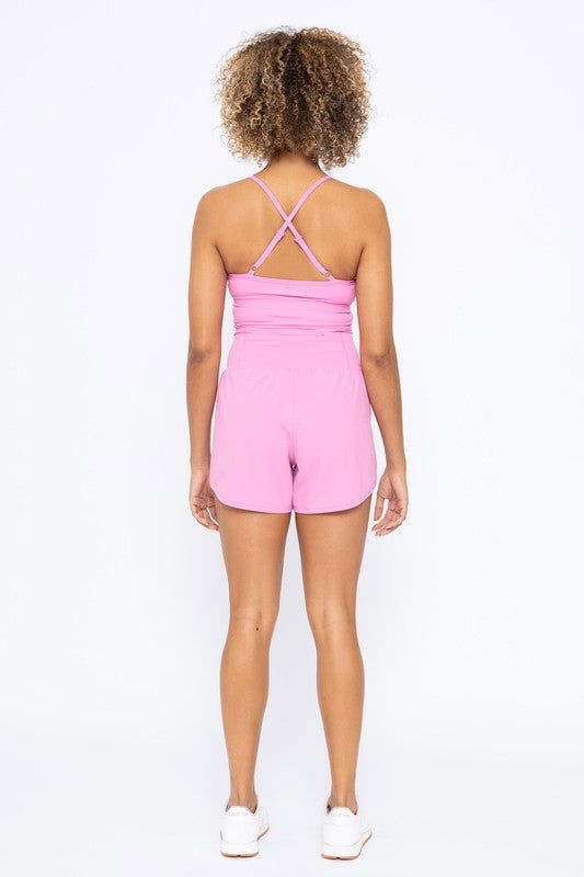 Women's Mono B Cross Back Active Romper - us.meeeshop