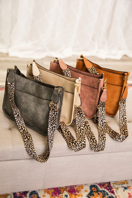 Crossbody Handbag Purse Leopard Animal Strap us.meeeshop - 