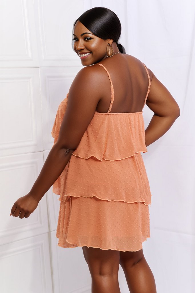 Culture Code | By The River Full Size Cascade Ruffle Style Cami Dress in Sherbet | us.meeeshop
