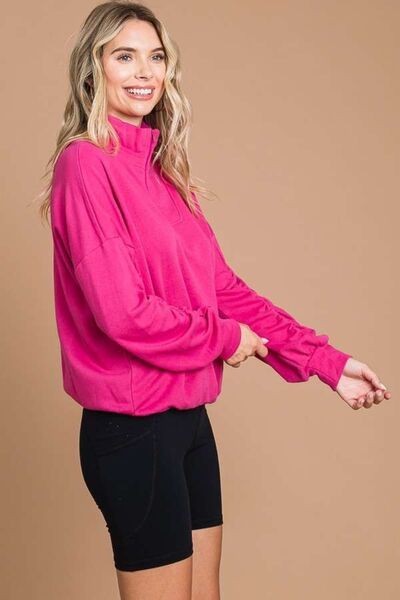 Culture Code Full Size Half Zip Long Sleeve Sweatshirt us.meeeshop - 