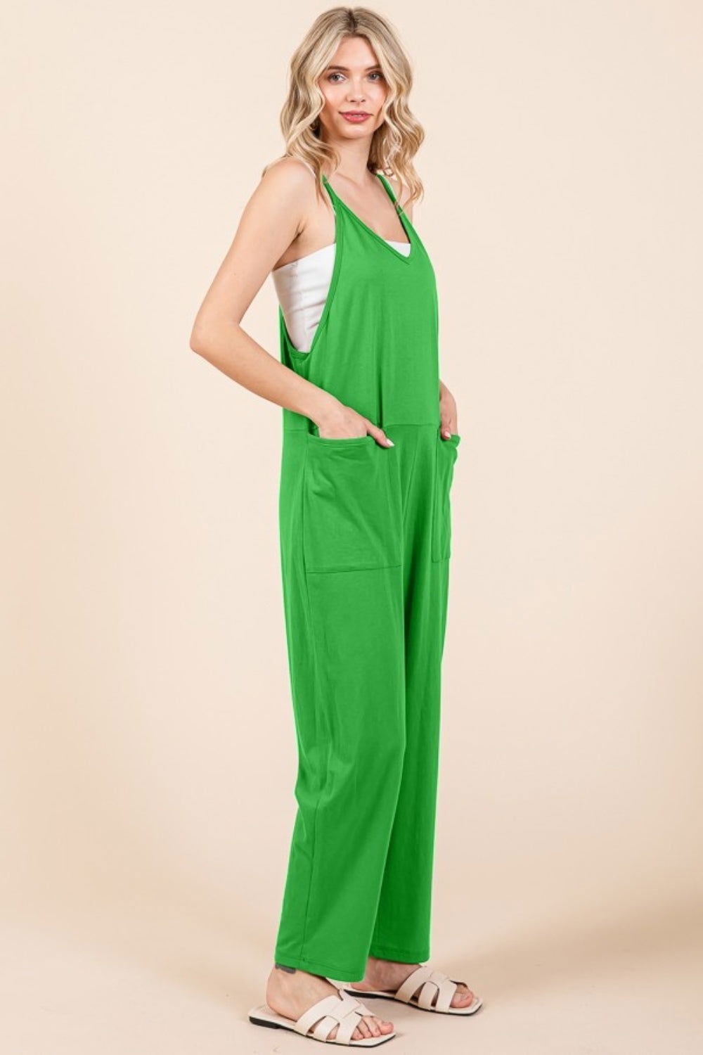 Culture Code Full Size Sleeveless Jumpsuit with Pockets us.meeeshop - 