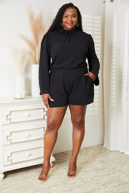 Culture Code Open Back Romper with Pockets | us.meeeshop