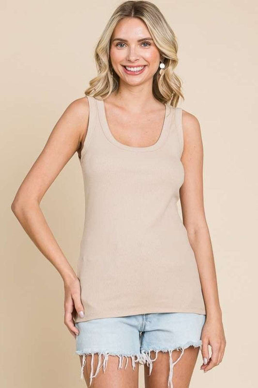 Culture Code Full Size Ribbed Scoop Neck Tank | us.meeeshop