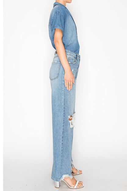 vivienne high rise Vivienne High Rise Relaxed Flare Jeans view 15 (bottom) - shop at us.meeeshop