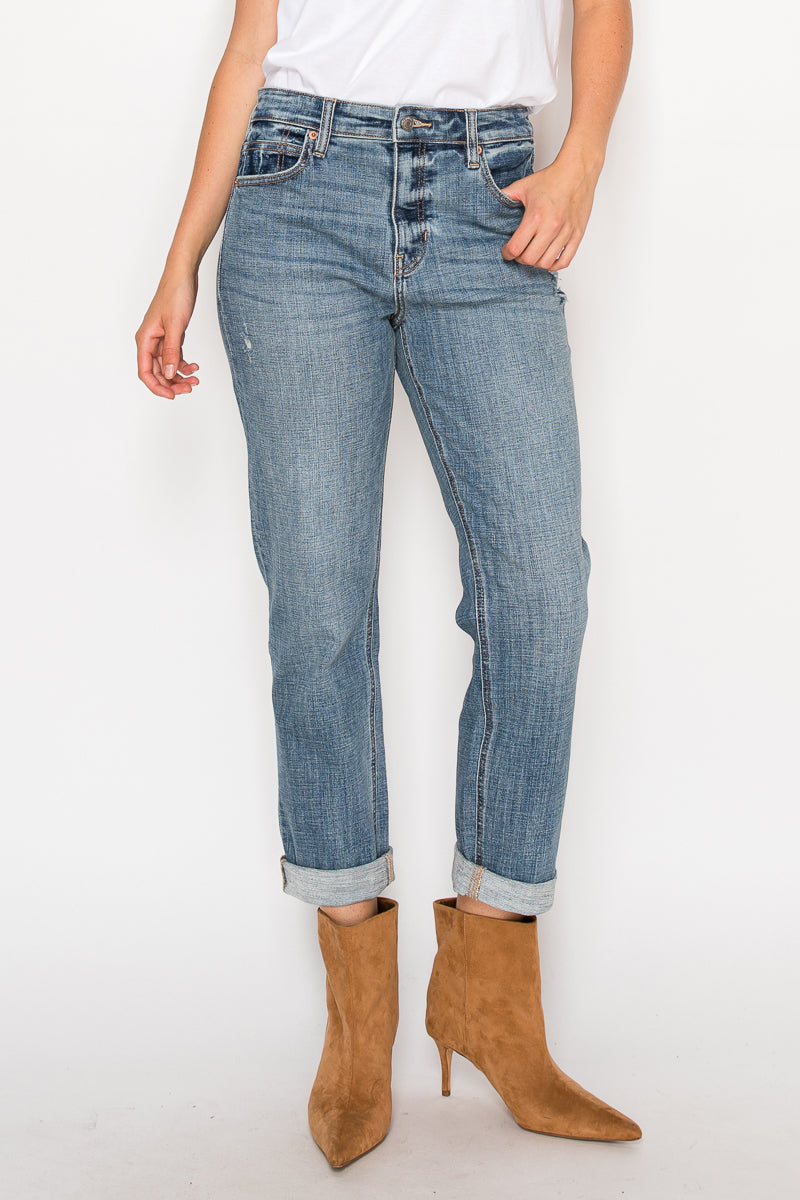 mid rise modern Mid Rise Modern Boyfriend Jeans view 12 (bottom) - shop at us.meeeshop