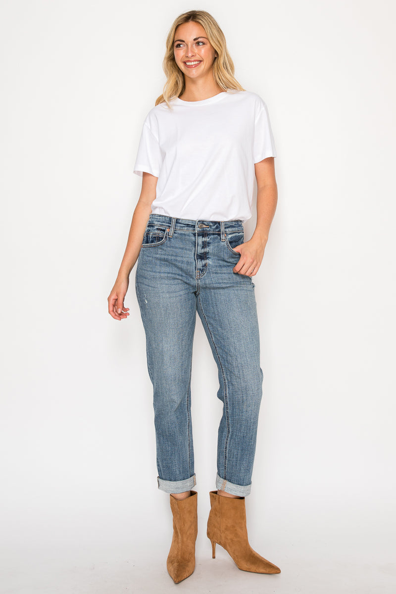 mid rise modern Mid Rise Modern Boyfriend Jeans view 15 (bottom) - shop at us.meeeshop
