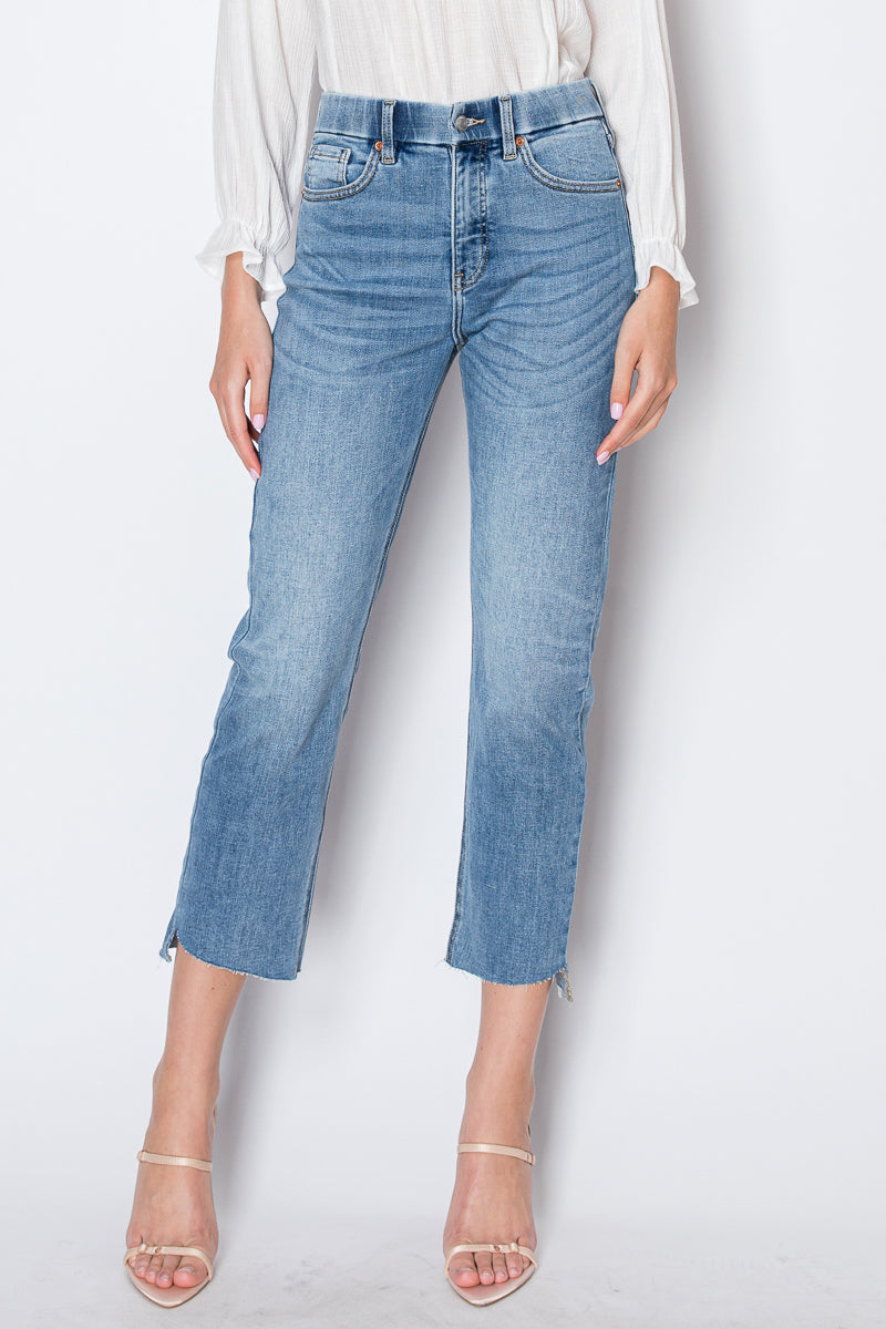cecilia tummy control Cecilia Tummy Control High Rise Slim Straight Jeans view 8 (bottom) - shop at us.meeeshop