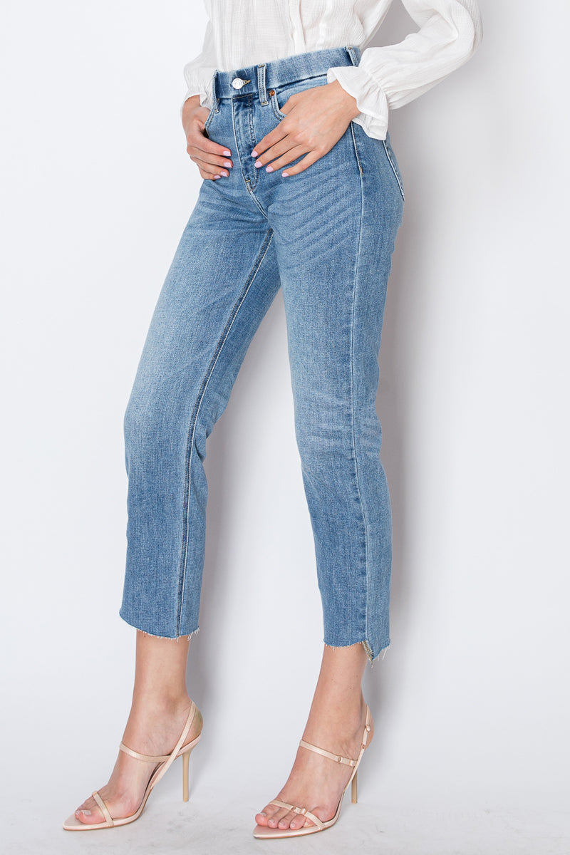 cecilia tummy control Cecilia Tummy Control High Rise Slim Straight Jeans view 9 (bottom) - shop at us.meeeshop