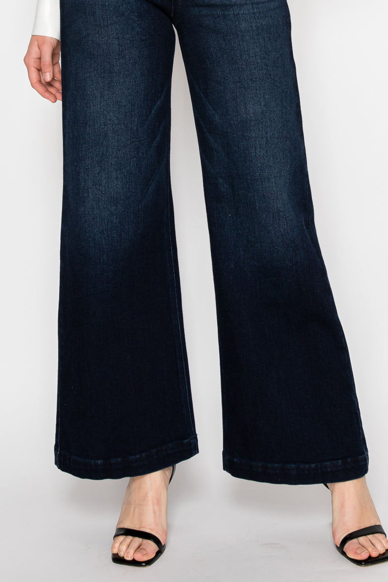 eco friendly ultra Eco Friendly Ultra High Rise Slim Palazzo Sailor Jeans view 16 (bottom) - shop at us.meeeshop