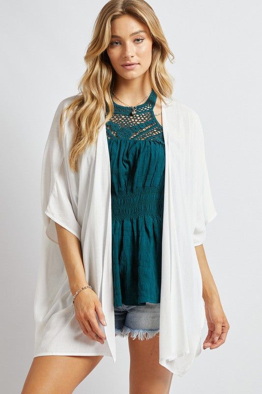 Davi & Dani | Favorite Solid Kimono Cardigan us.meeeshop - 