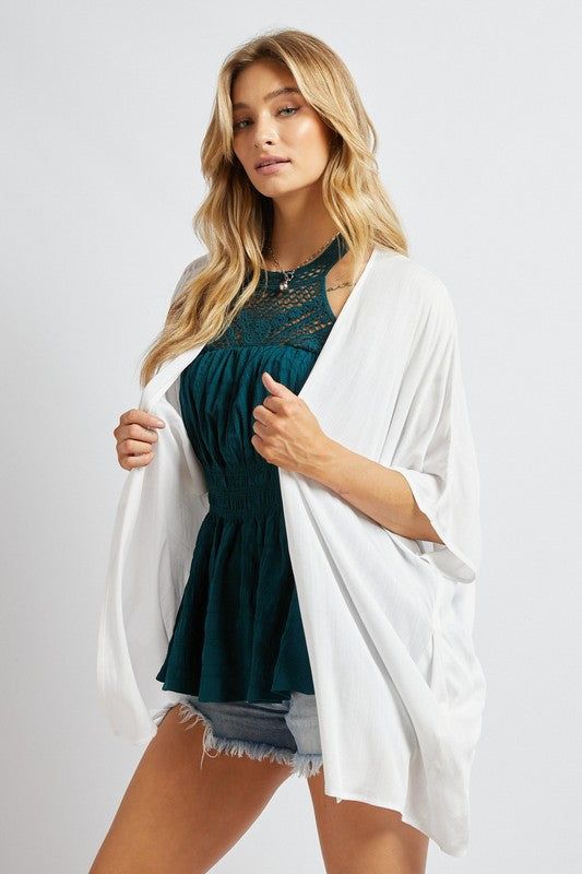 Davi & Dani | Favorite Solid Kimono Cardigan us.meeeshop - 