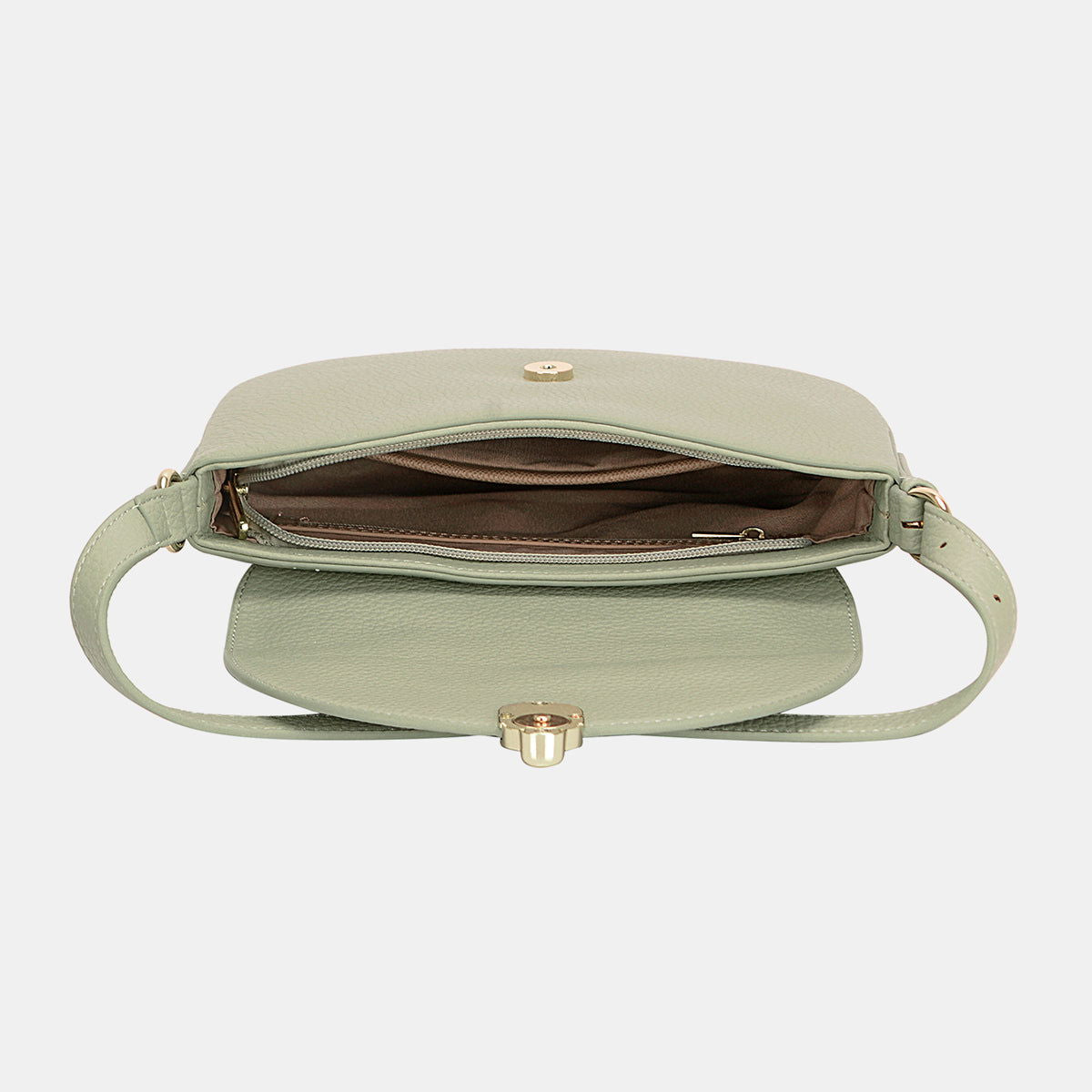 David Jones Metal Buckle Shoulder Bag us.meeeshop - 