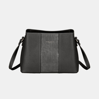 David Jones PU Leather Crossbody Bag us.meeeshop - 