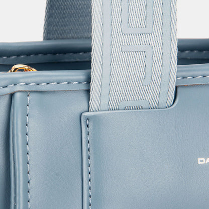 David Jones Small Handbag with Embossed Pattern Handles us.meeeshop - 