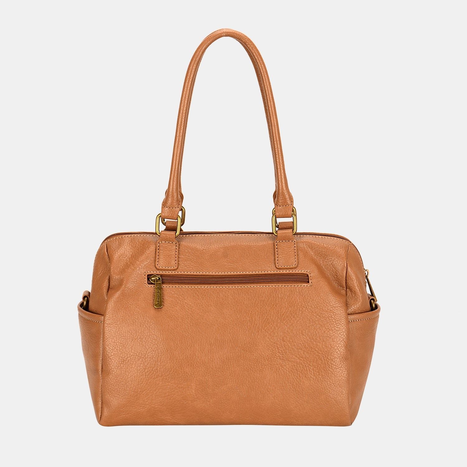 David Jones Zipper PU Leather Handbag us.meeeshop - 