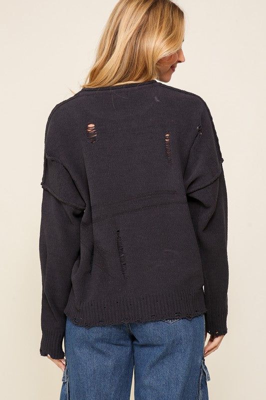 Distressed USA Logo Sweater - us.meeeshop