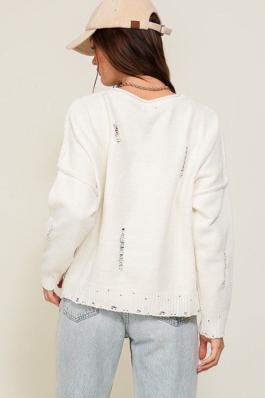 Distressed USA Logo Sweater - us.meeeshop