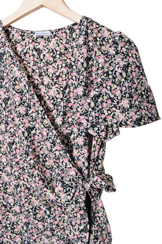 Ditsy Floral Wrap Dress us.meeeshop - 