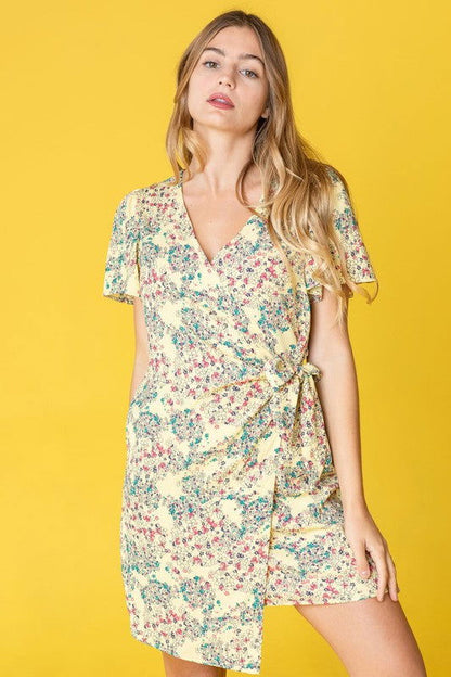 Ditsy Floral Wrap Dress us.meeeshop - 