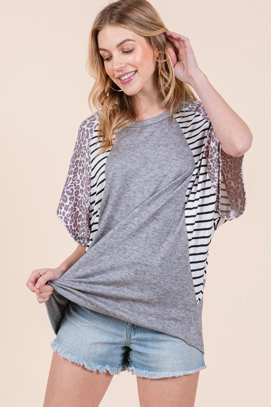 Dolman Sleeve Light Sweater Knit Top us.meeeshop - 