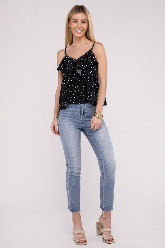 Dot Print Casual Tank Top us.meeeshop - 