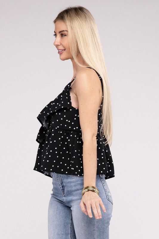 Dot Print Casual Tank Top us.meeeshop - 