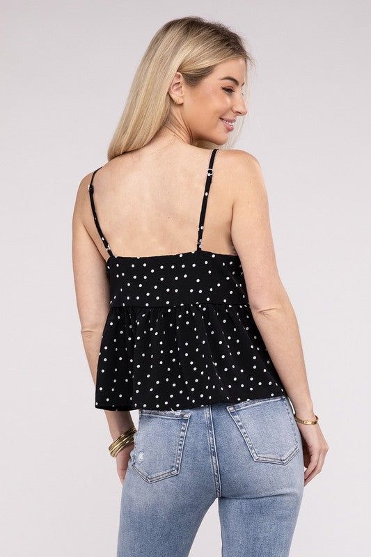 Dot Print Casual Tank Top us.meeeshop - 