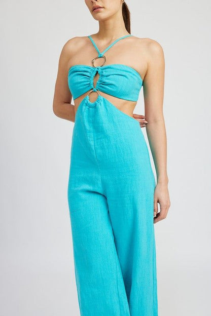 Double O Ring Cut Out Jumpsuit us.meeeshop - 